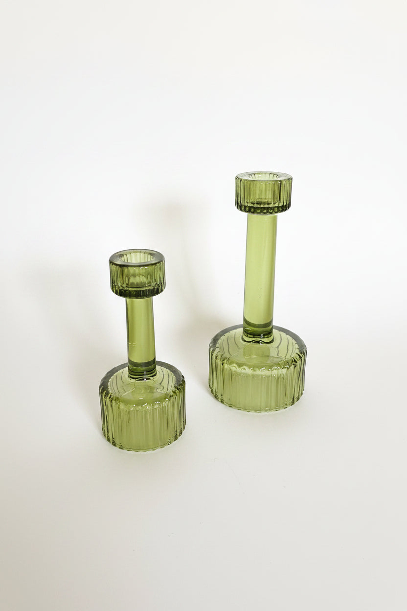 Glass Candle Holder Set