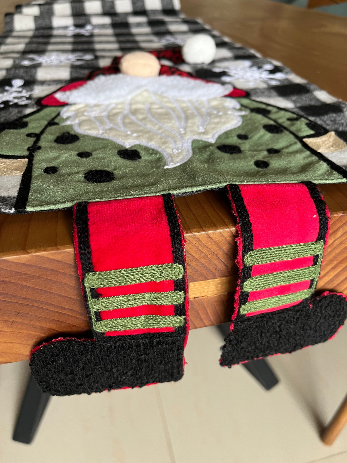 Christmas Wool Gnome Table Runner 33x180cm