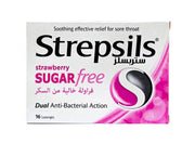 Strepsils Strawberry Sugar Free 16 Lozenges