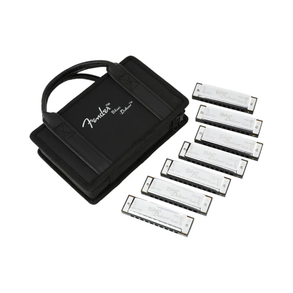 Fender Blues Deluxe Harmonicas - 7 Pack with Case
