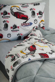 Single Bed Plush Cover Car Theme