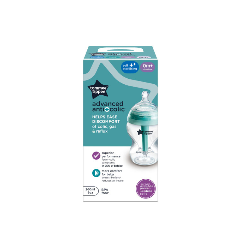 Tommee Tippee Slow Flow Anti-Colic Baby Bottle 260ml