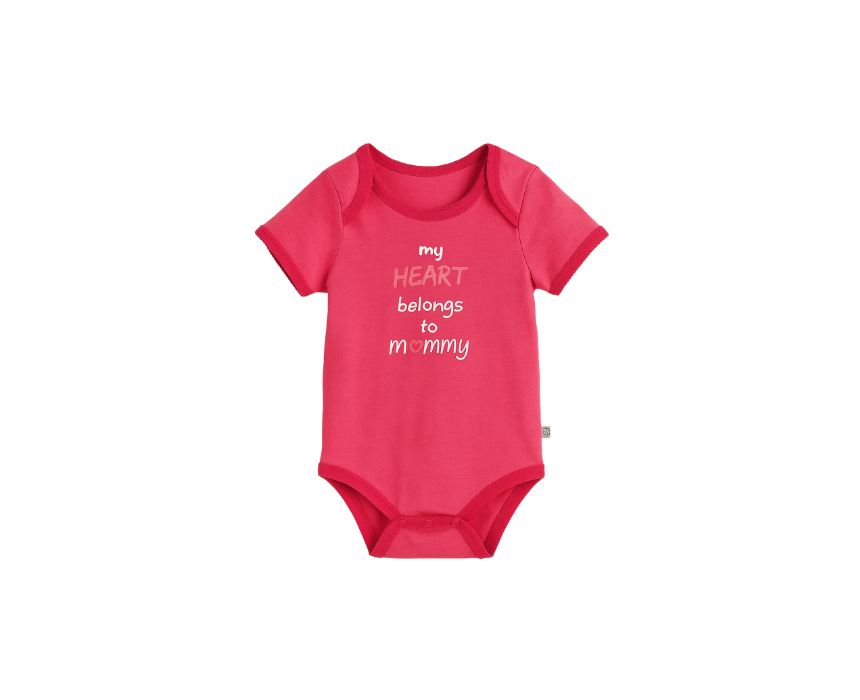 Organic Cotton Baby Bodysuit Pink