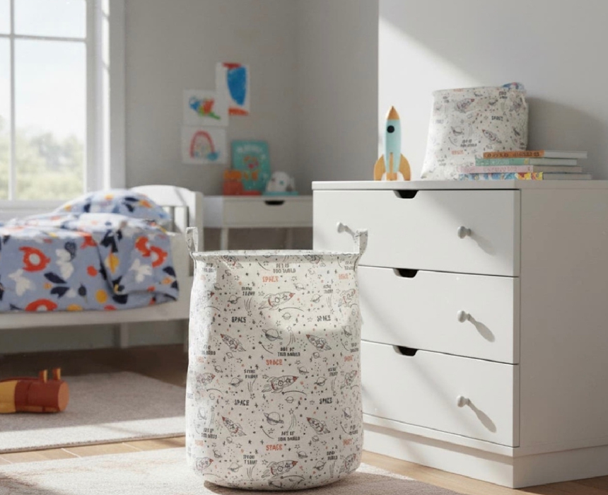 Space Printed Storage Basket