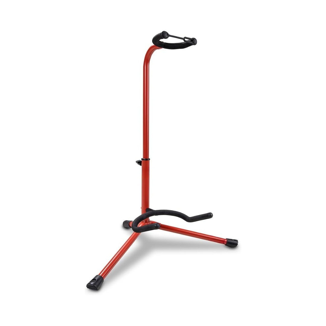 Hoffman Solo Red Steel Guitar Stand – Foldable Tripod Design