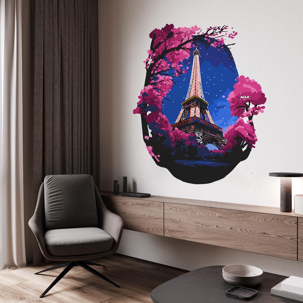 Eiffel Tower at Night - Murals by Numbers Kit