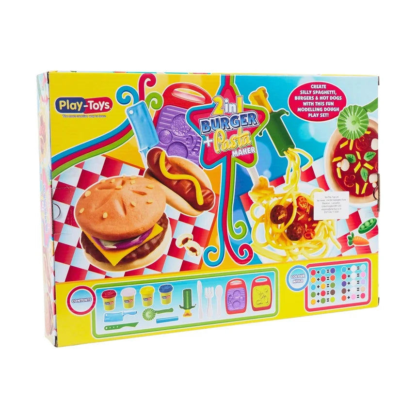 2-in-1 Burger & Pasta Maker Dough Set by TOY-FUN