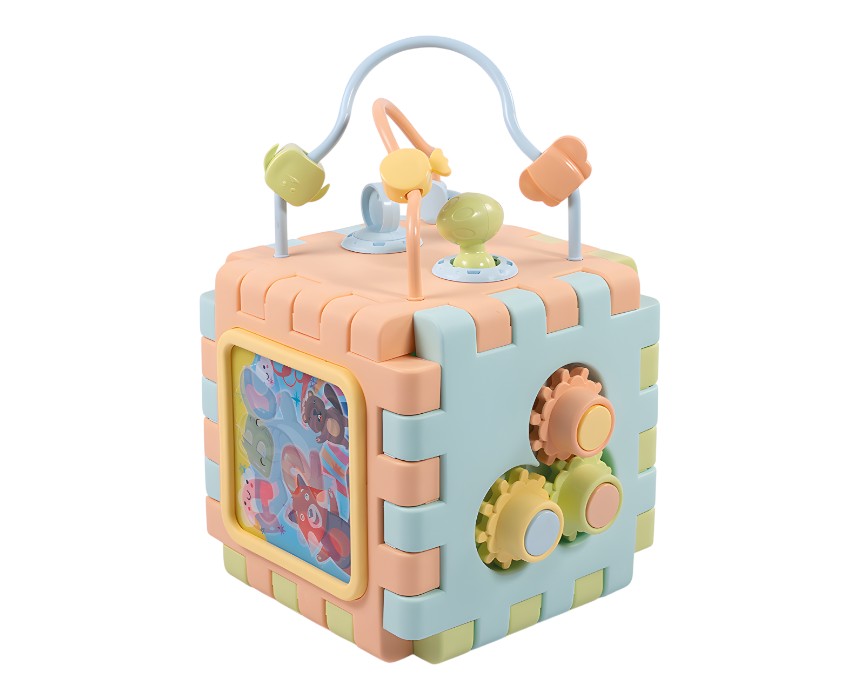 Toddler Shape Learning Cube and Puzzle -1