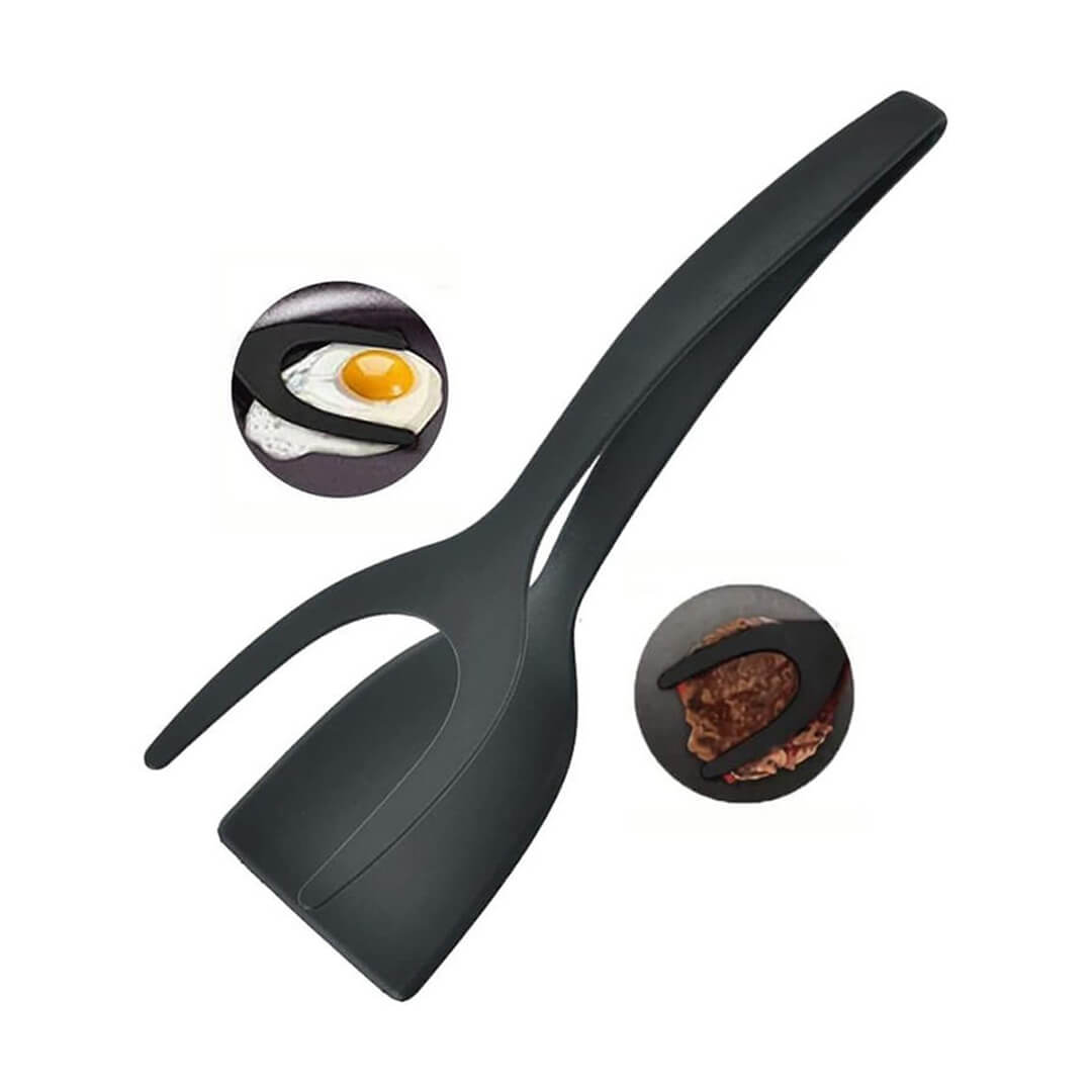 Multifunction kitchen tool used for flipping and gripping food