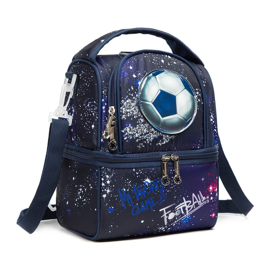 Football Night Sky 2-Layer Waterproof Lunch Bag
