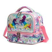 2-layer waterproof Sparkly unicorn lunch bag