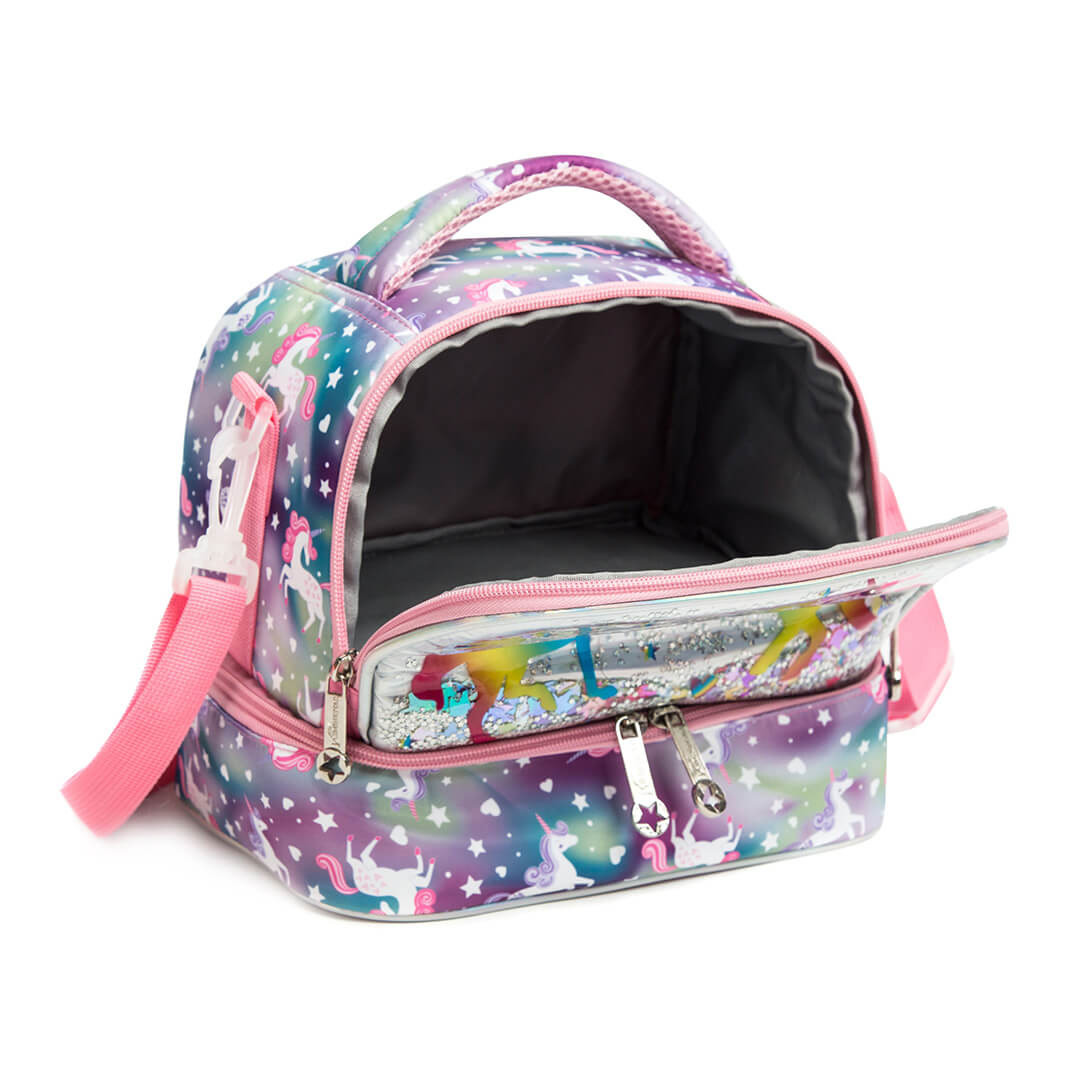 2-layer waterproof Sparkly unicorn lunch bag