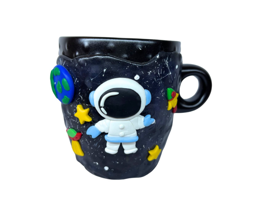 Polymer Clay Astronaut Mug