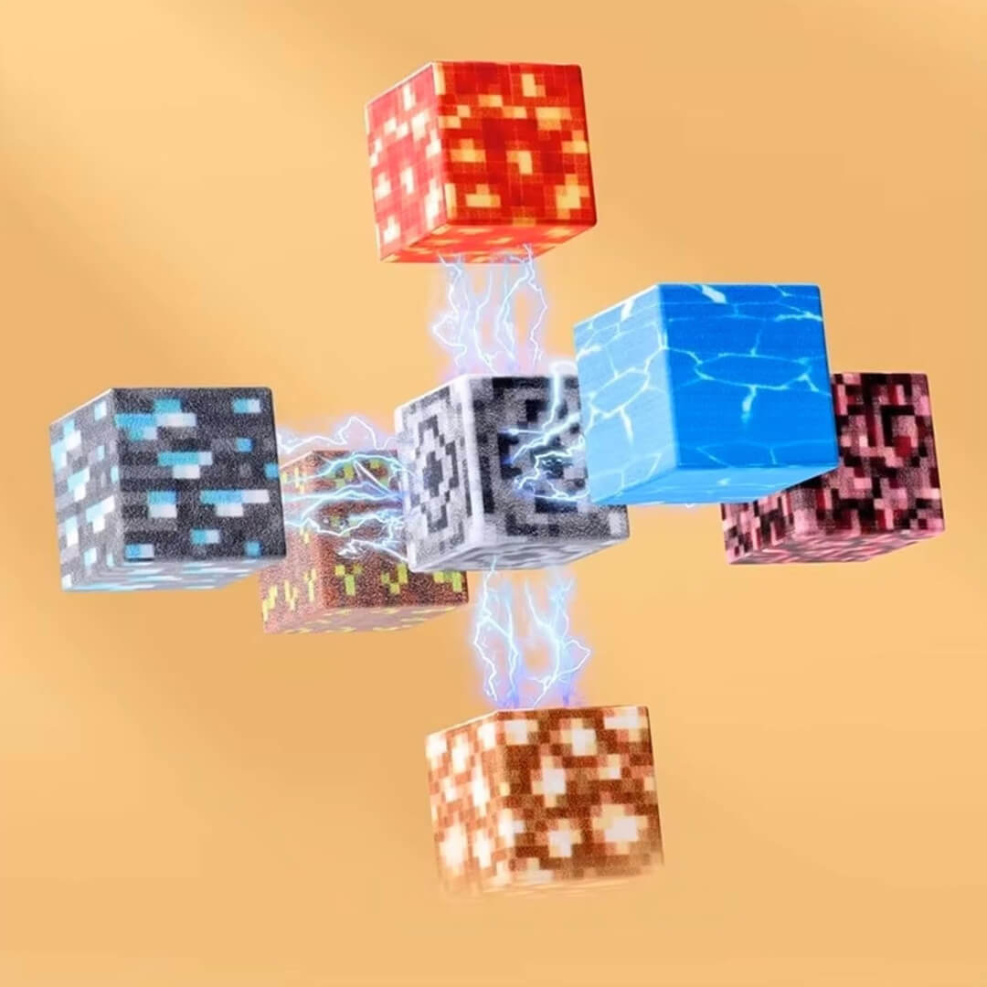 200-piece magnetic cube set for imaginative building