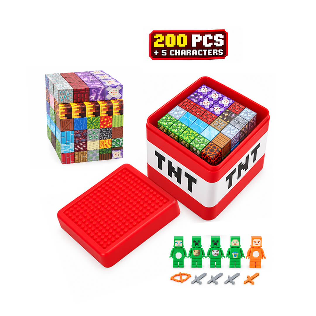 Colorful 2 cm minecraft magnetic building cubes for kids