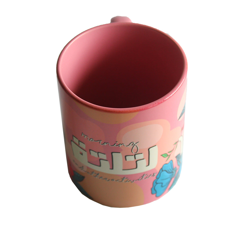 Ceramic Mug: Morning Latlate Pink