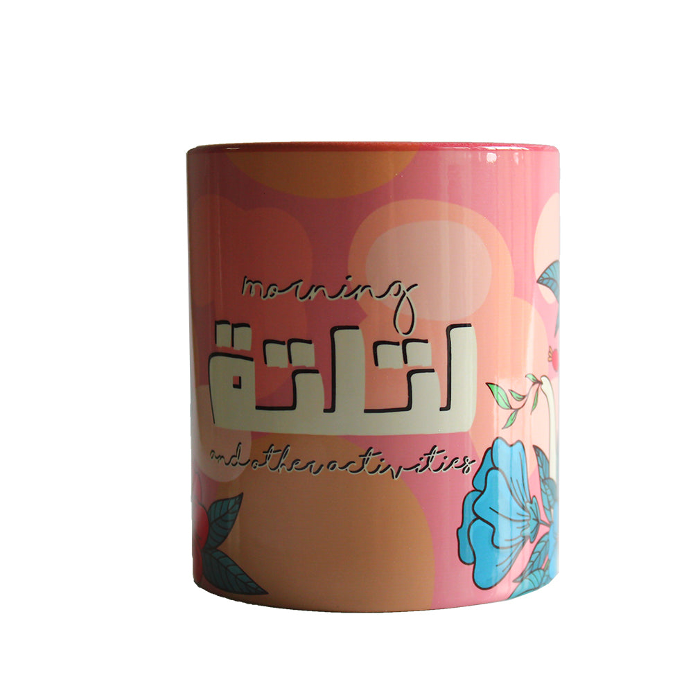 Ceramic Mug: Morning Latlate Pink