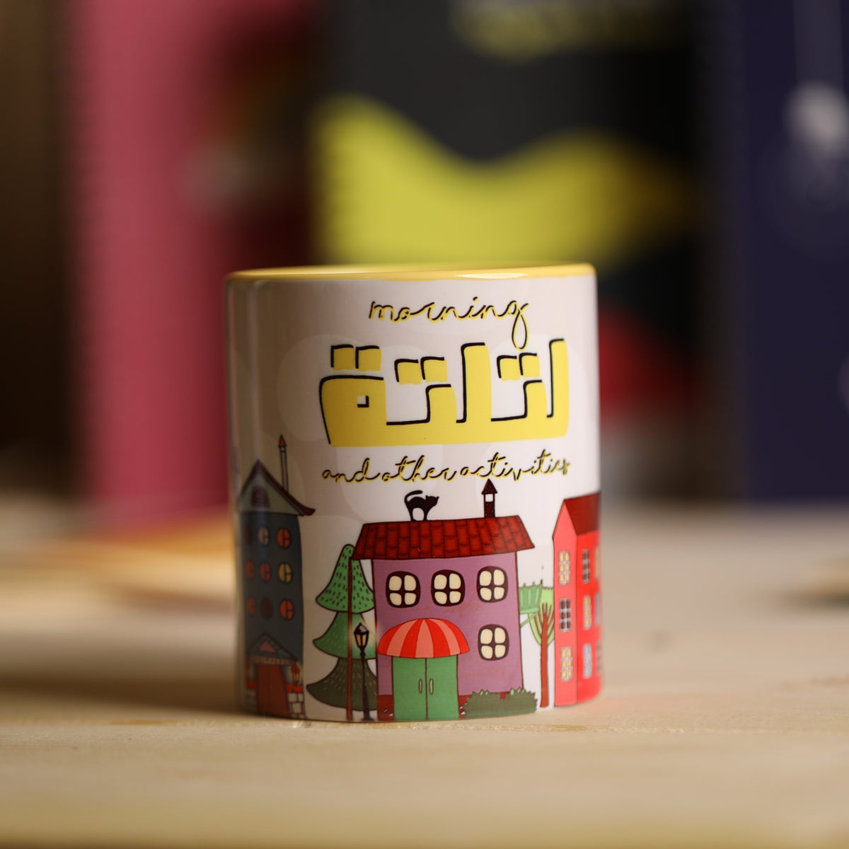 Ceramic Mug: Morning Latlate Yellow