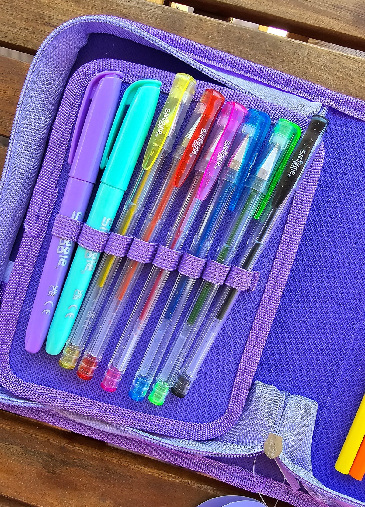 Smiggle Pencil Case Stationery Kit Purple Unicorn