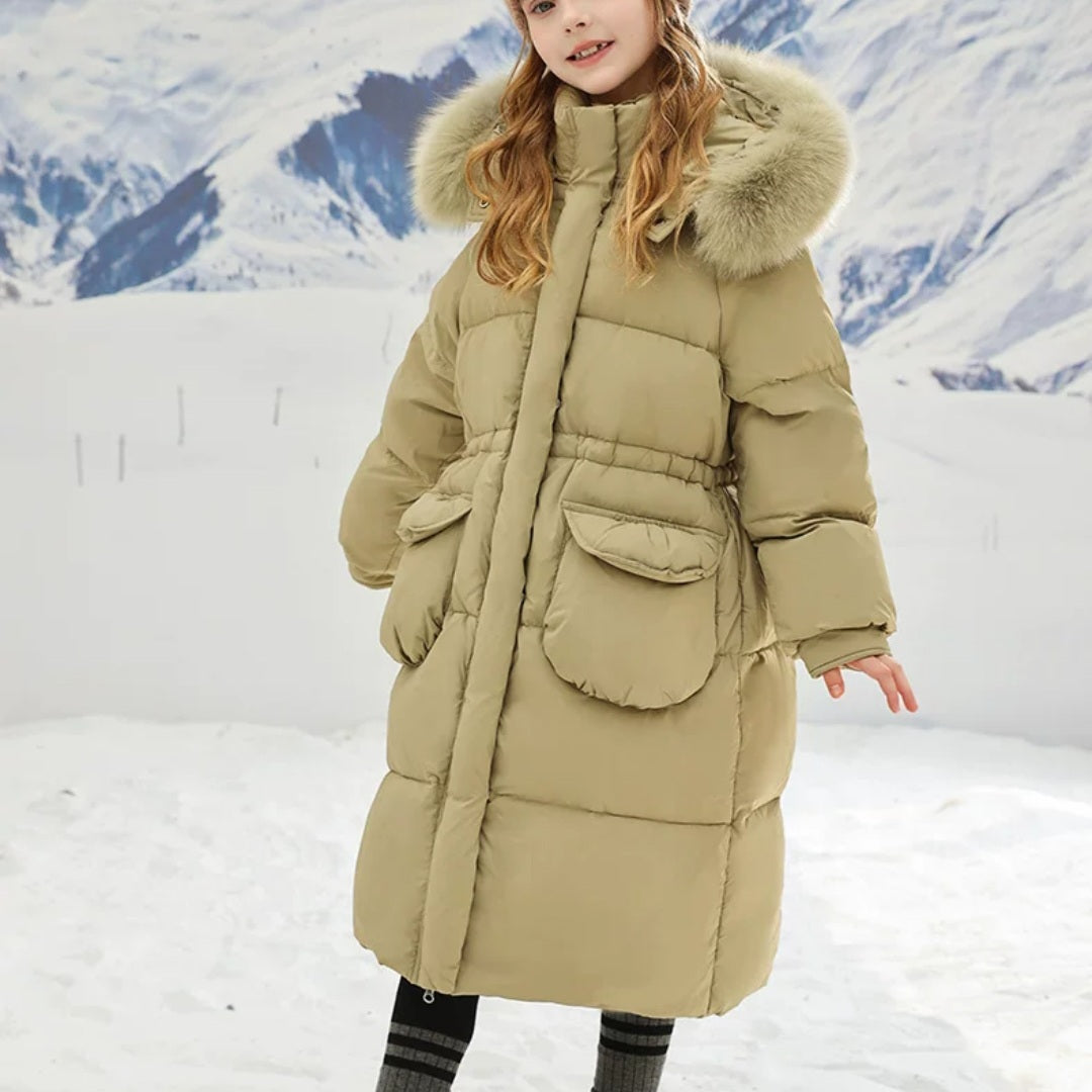 Long Warm Winter Jacket for Kids, School,Snow ,Rain 5-12y