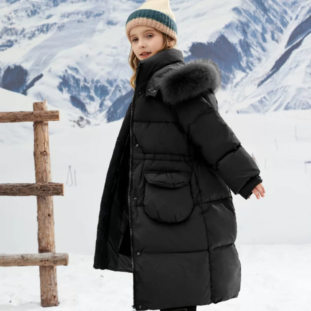 Long Warm Winter Jacket for Kids, School,Snow ,Rain 5-12y