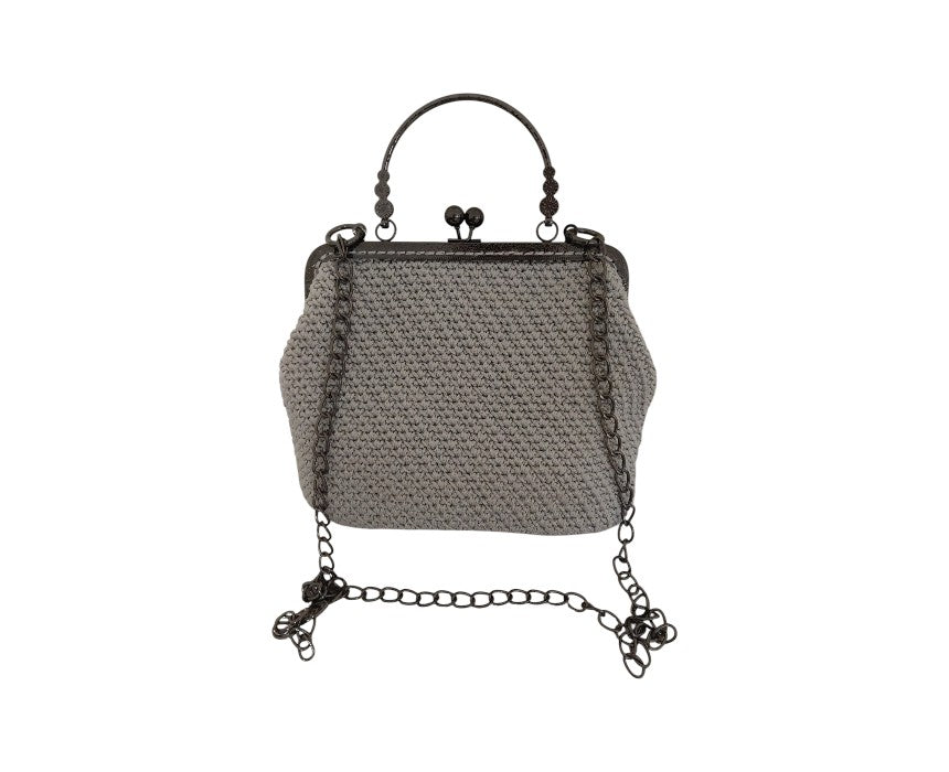 Silver Vintage Evening Crochet Handbag