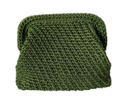 Olive Green Hand-Crocheted Clutch