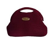 Dark Red Oval Clutch
