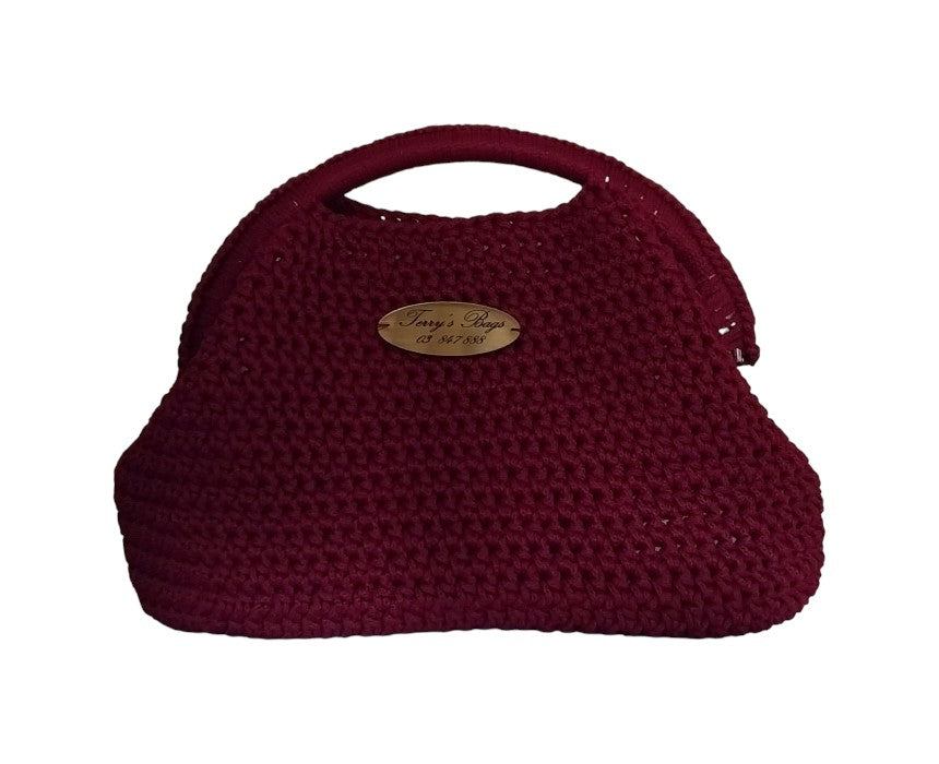 Dark Red Oval Clutch