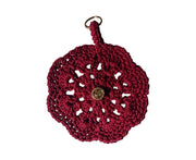 Solid Burgundy Crochet Sunglasses Case