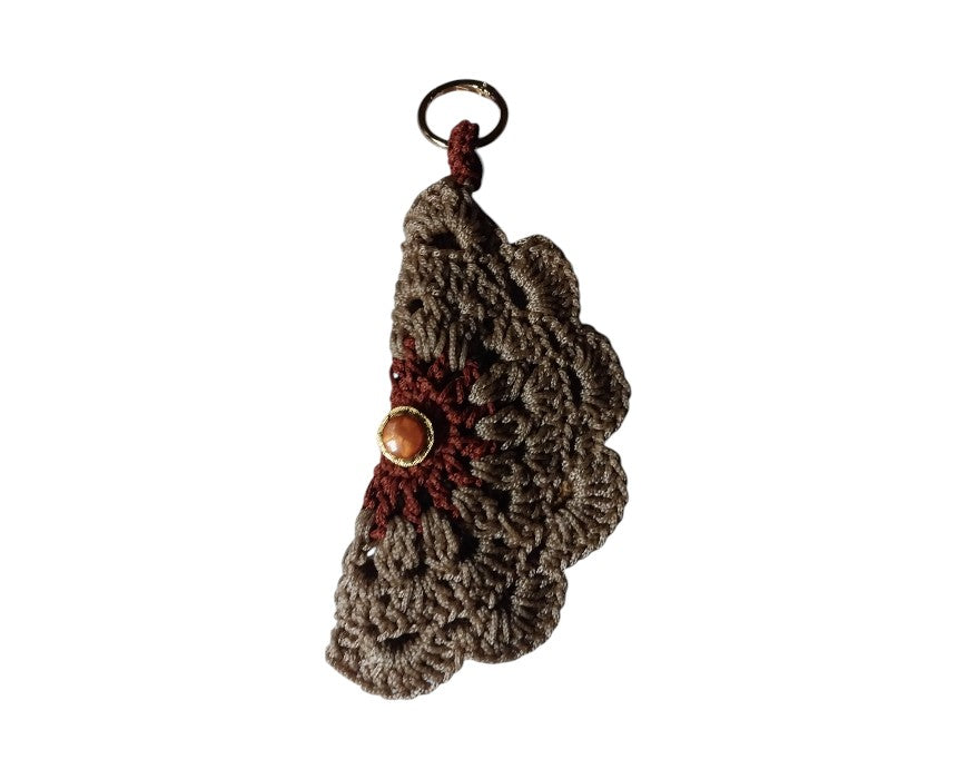 Terracotta Beige Crochet Sunglasses Case