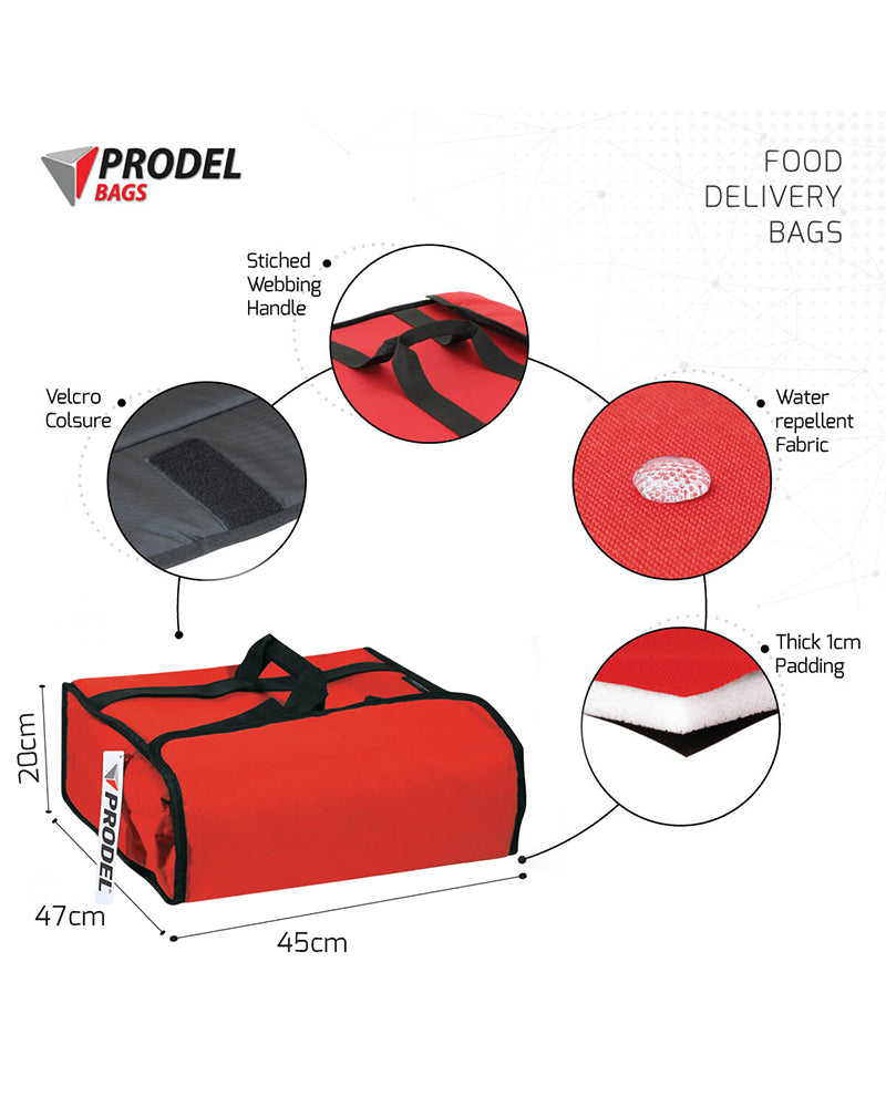 Pizza Delivery Bag Insulated Waterproof - DURA LIGHT 43-3 - Black