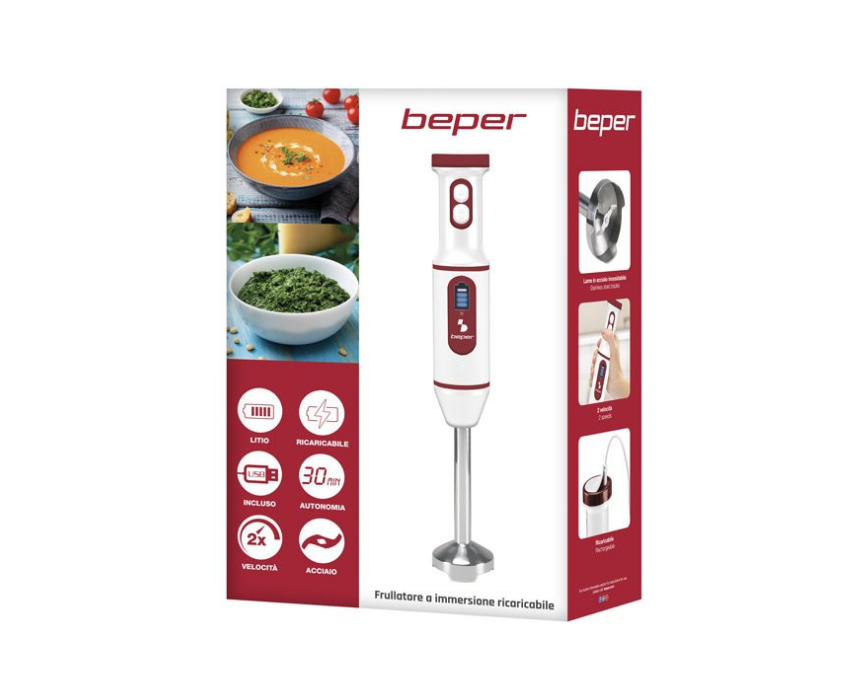 Beper Rechargeable Hand Blender Cordless