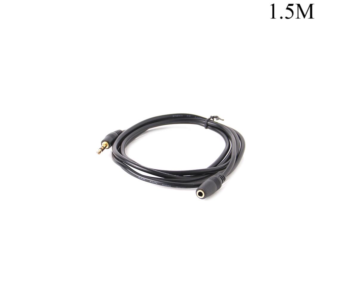 Audio Cable Jack Stereo 3.5mm Male to Female Gold 1.5m