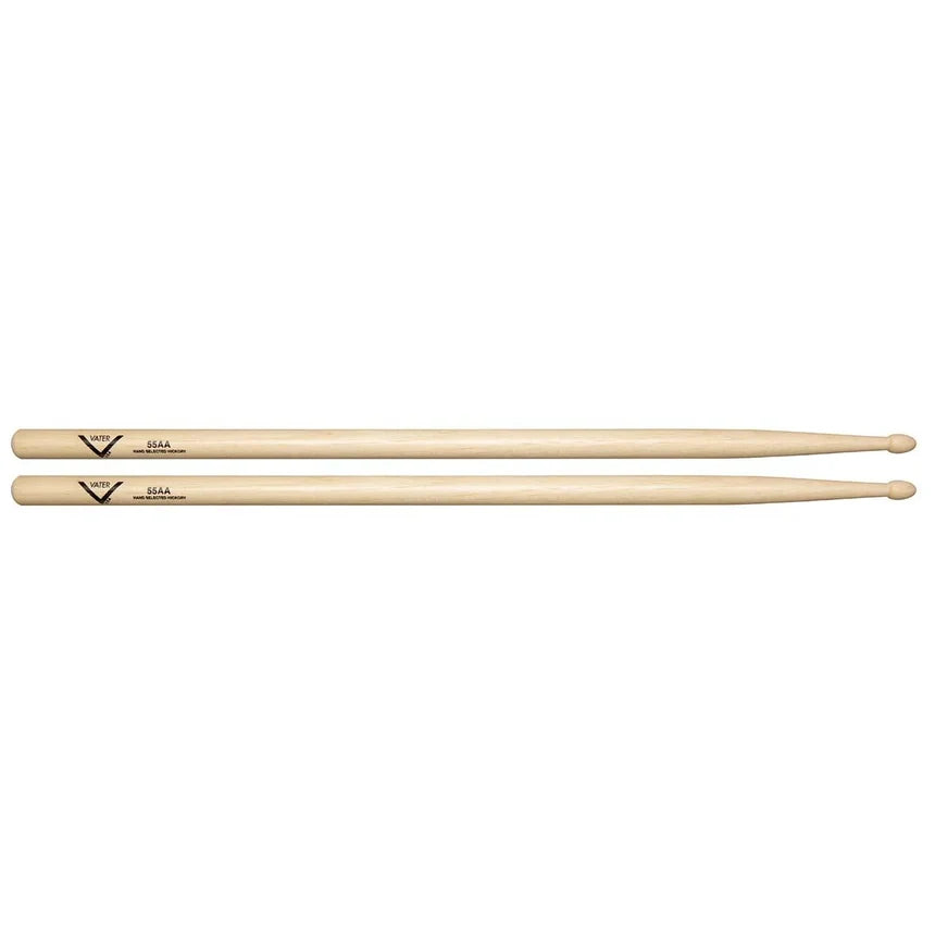 Vater 55AA Wood Tip Drumsticks – American Hickory
