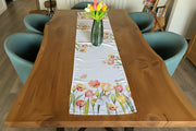 Tulip Garden Table Runner Floral 40x180cm
