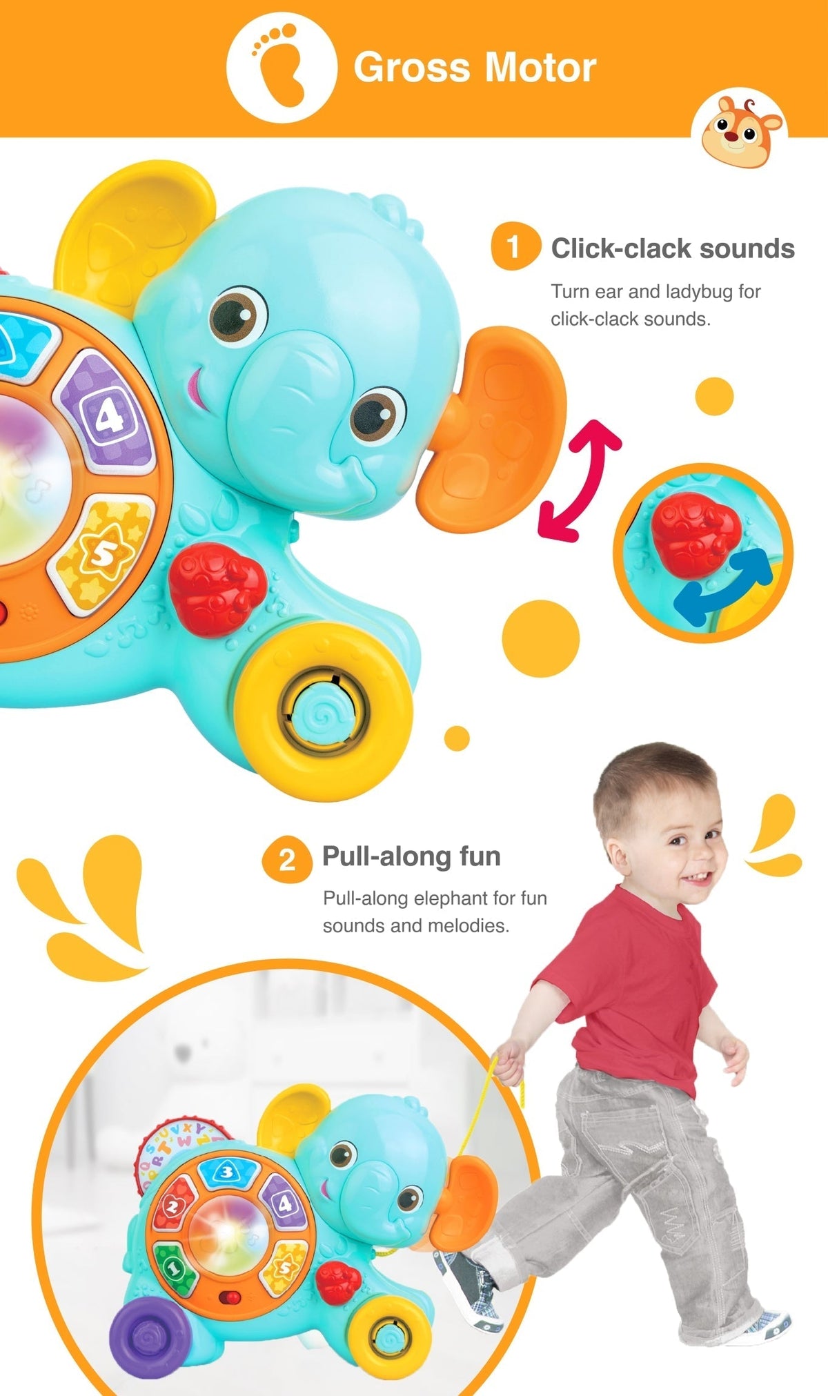 My Pull Along Pal Elephant Toddler's Toys My Pull Along Pal Elephant My Pull Along Pal Elephant WinFun