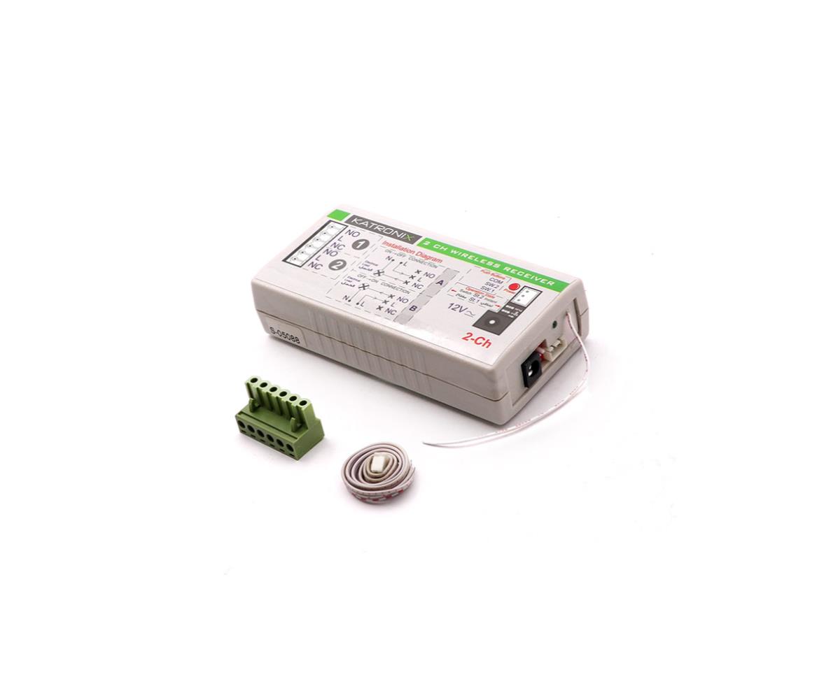 2-Channel 315MHz Momentary & Toggle 12V Wireless Relay Switch Receiver