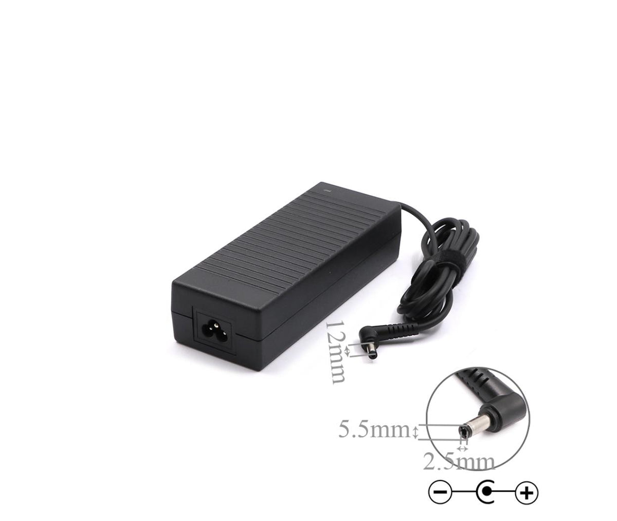 SMPS Power Adapter DC 20V 6A 120W 90° 5.5x2.5mm