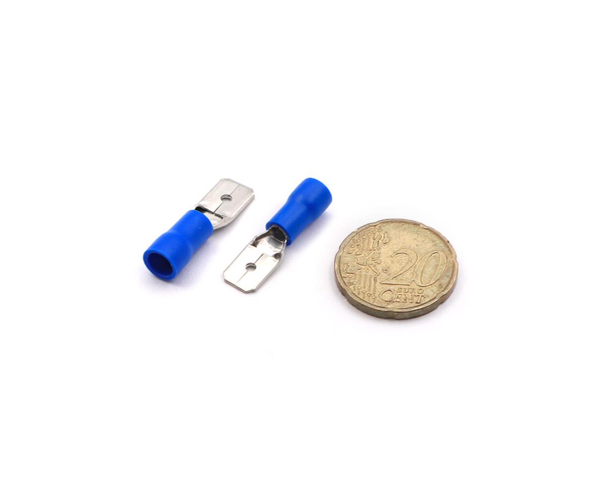 Cable Lugs Insulated - MDD2-250 - Male - 1.5-2.5mm - Blue - 100 Pcs