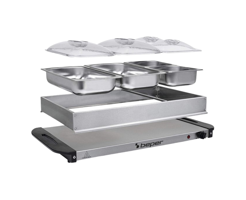 Beper Metallic Buffet Warmer