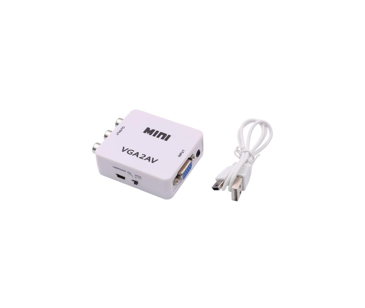 Mini 3x RCA to VGA Audio Video Converter