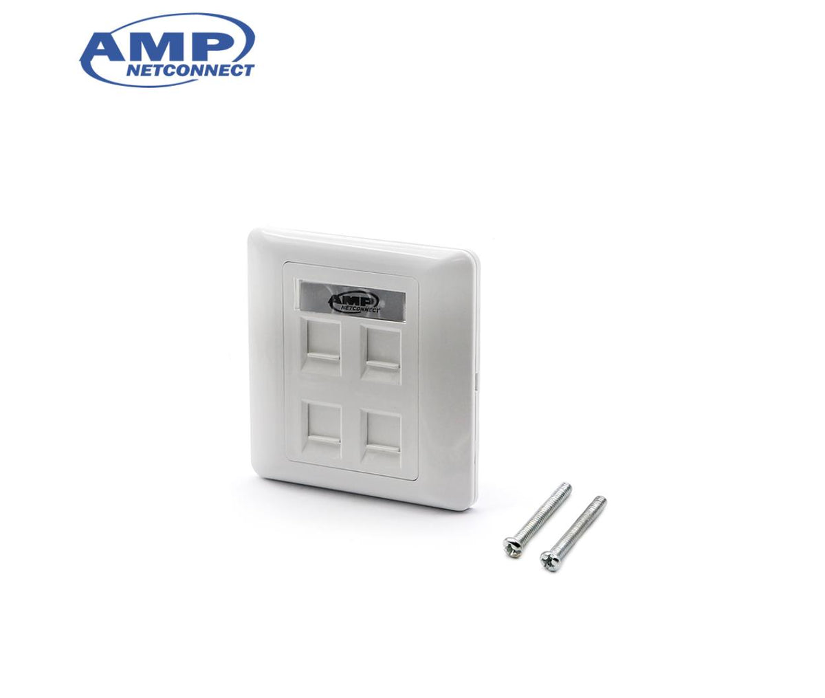 Face Plate Network 4x Out AMP Square