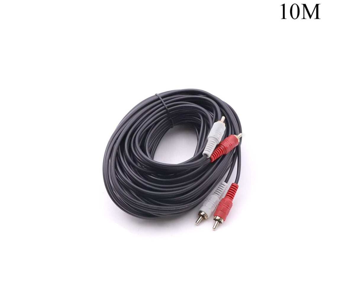 Audio Cable 2x RCA Male to Male Gold 10m