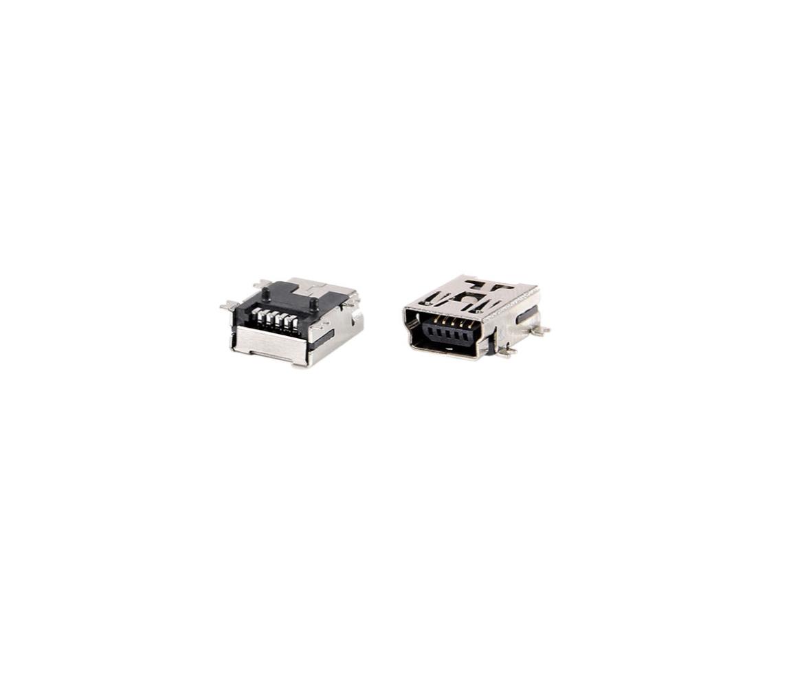 Connector Mini USB Female 5-Pin SMT PCB Mount