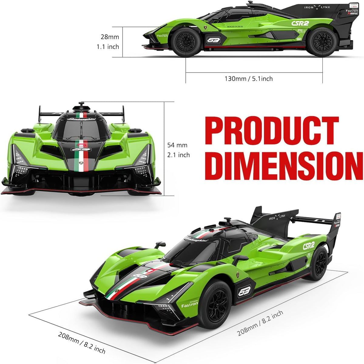 R/C 1:24 Lamborghini SC63 - Green