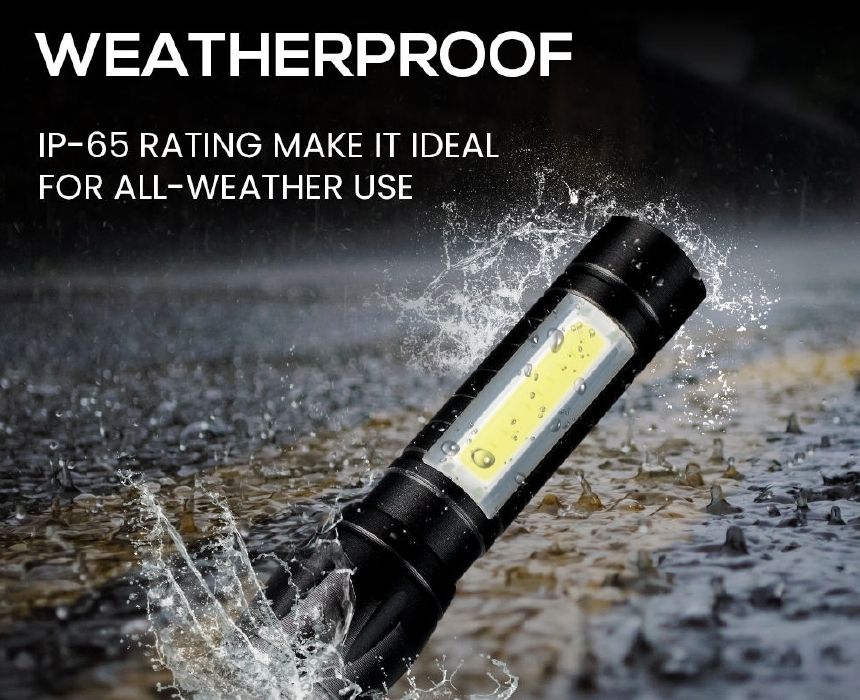 Portable LED Flashlight Compact Pocket-Size