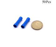Cable Lugs Insulated - BV2 - Butt - 1.5-2.5mm - Blue - 50 Pcs