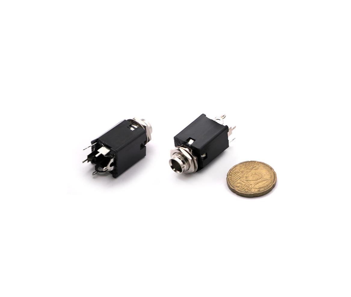Audio Socket Jack Stereo Female 6.3mm 5-Pin Chassis & PCB