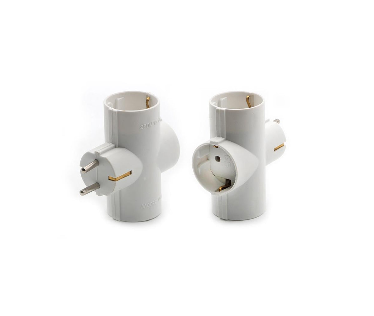Electric Plug Adapter - EU - 3-Way - T-Shape - Schuco - 10A